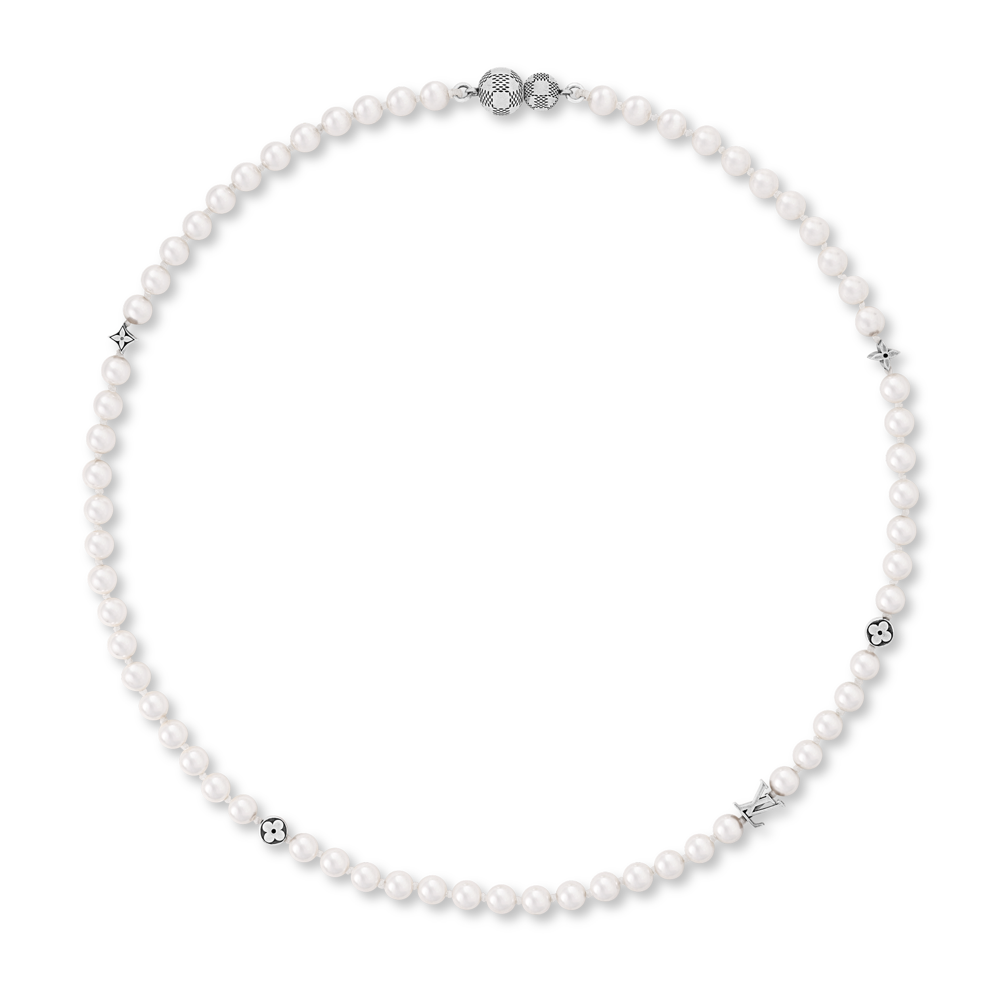 LOUIS VUITTON パールチェーン Monogram Slim Pearls Necklace S00 - Men - Fashion Jewelry | LOUIS
